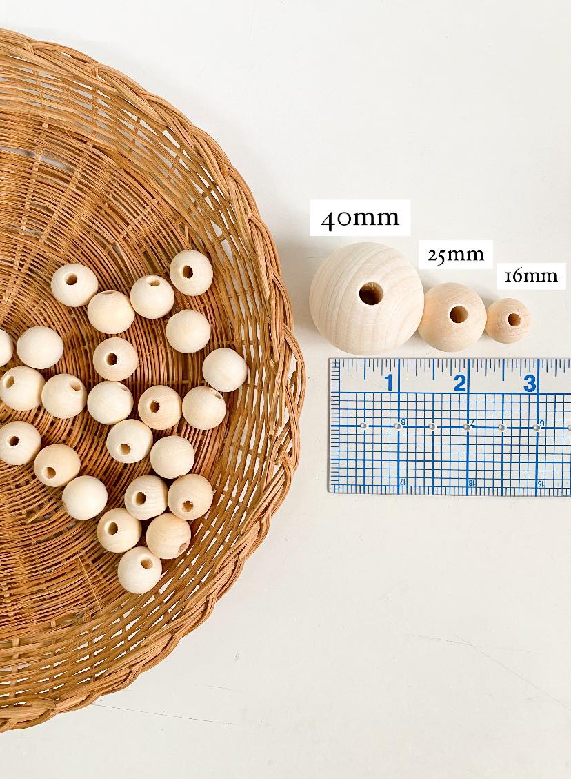 Cuencas de Madera 16mm (25 Piezas)