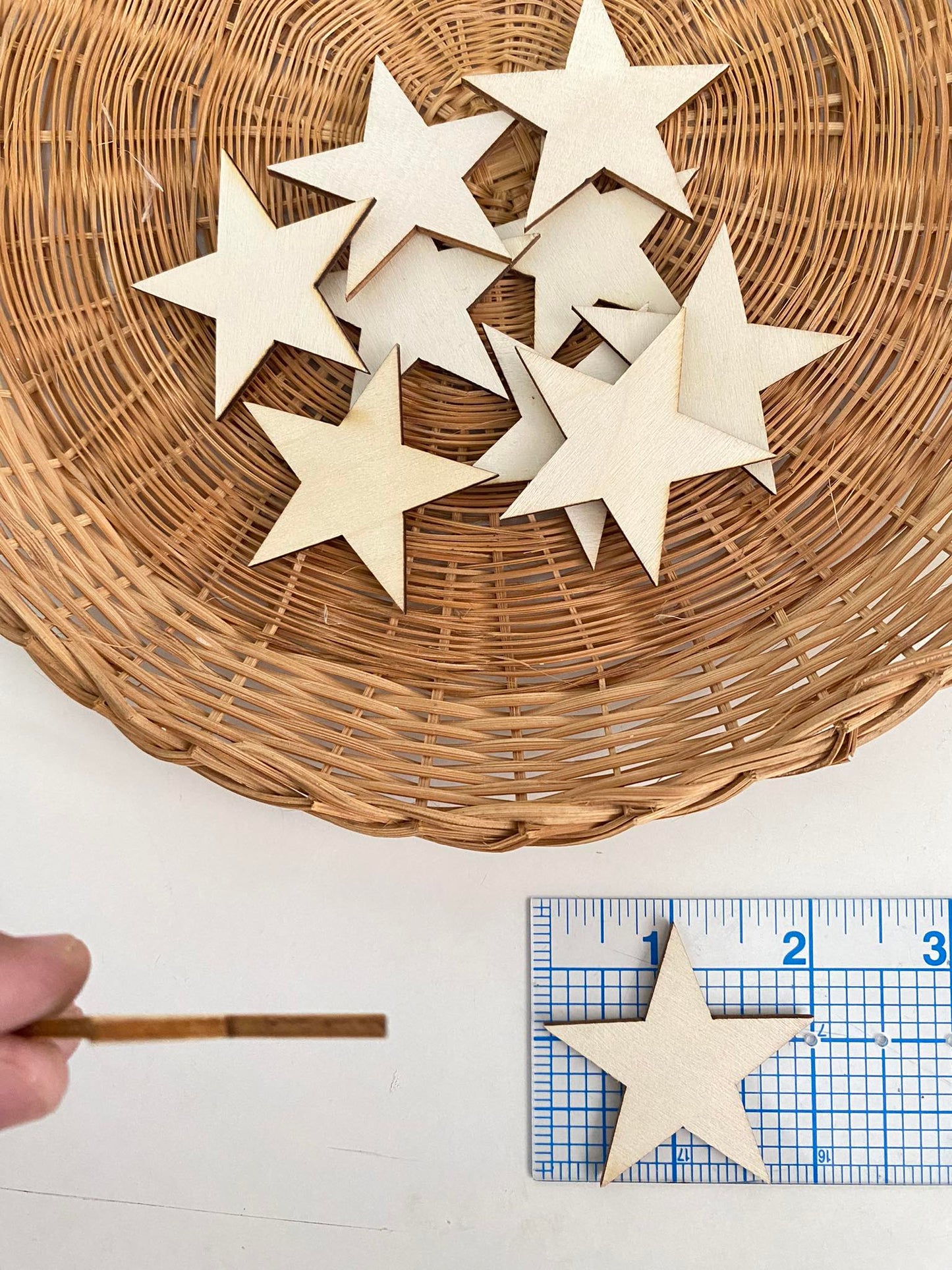 Estrellas Madera 2" (Finas) (10 Piezas)