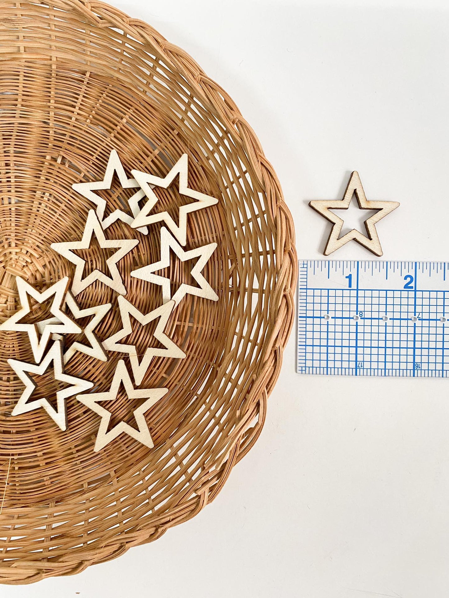 Estrellas de Madera (10Piezas) 1 1/2"