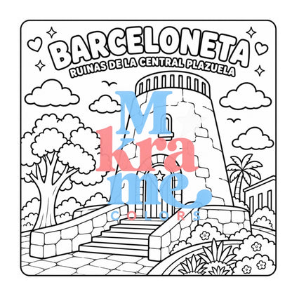 Un lugar de mi Pueblo (PRE ORDEN)“Libro colorear”.