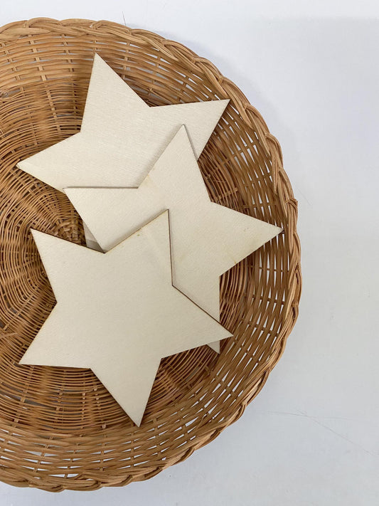 Estrellas Madera 5" (3 Piezas)