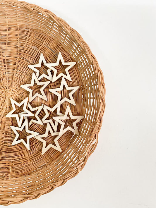 Estrellas de Madera (10Piezas) 1 1/2"