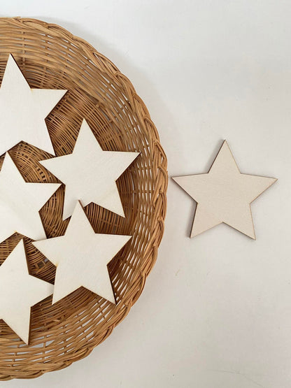 Estrellas Madera 3" (6 Piezas)