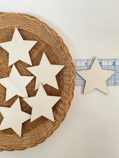 Estrellas Madera 3" (6 Piezas)